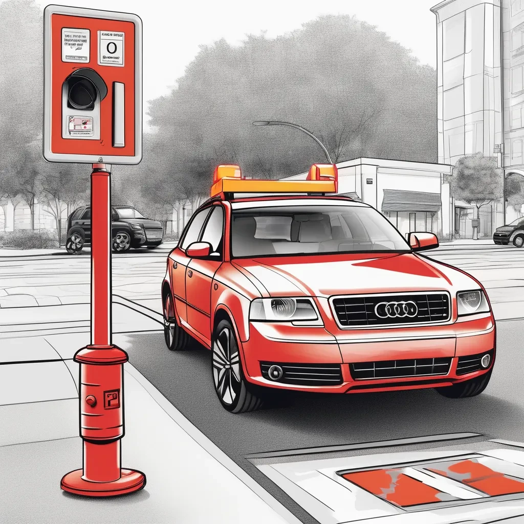 Audi not Parked Safely