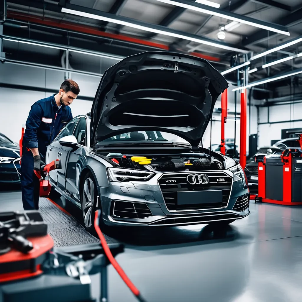 Audi not Parked Safely